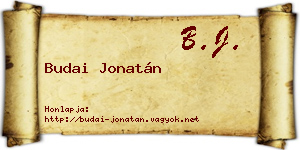 Budai Jonatán névjegykártya