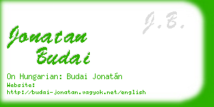 jonatan budai business card